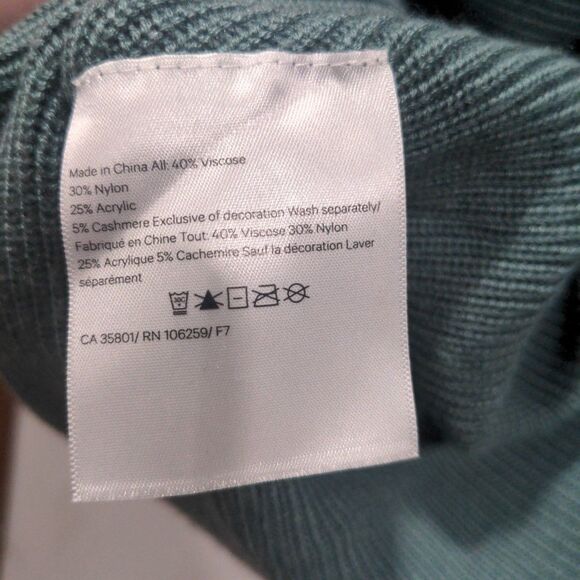 Lululemon Womens Cashlu Knit Textured Wrap Cape Cardigan Size S Teal Athleisure - Picture 2 of 7